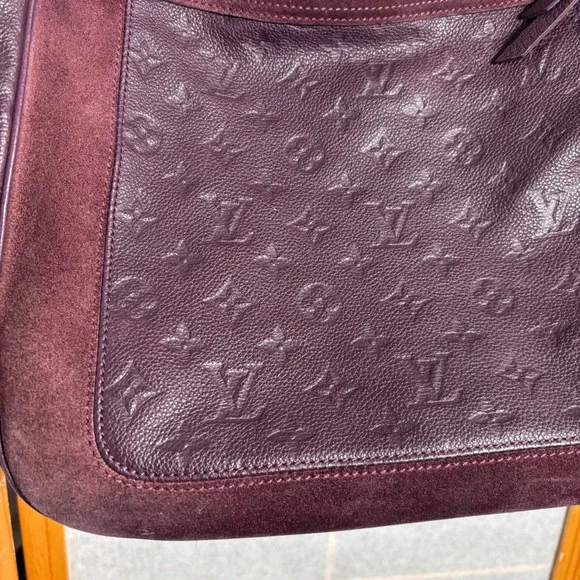 Auth Louis Vuitton Monogram Empreinte Audacieuse PM Shoulder Bag Purple LV 2669N